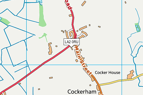 LA2 0RU map - OS VectorMap District (Ordnance Survey)