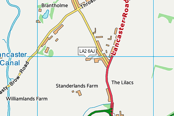 LA2 6AJ map - OS VectorMap District (Ordnance Survey)