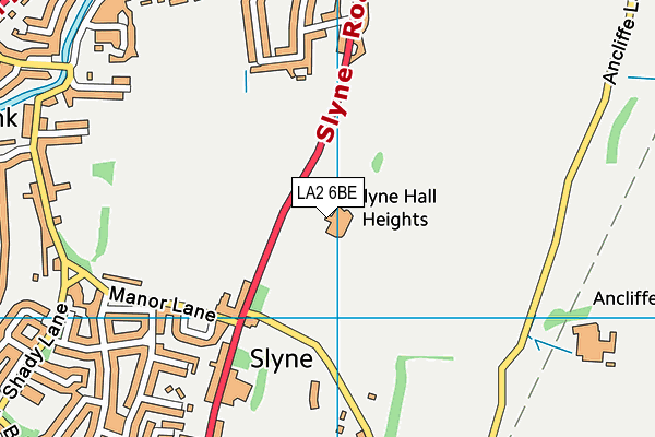 LA2 6BE map - OS VectorMap District (Ordnance Survey)