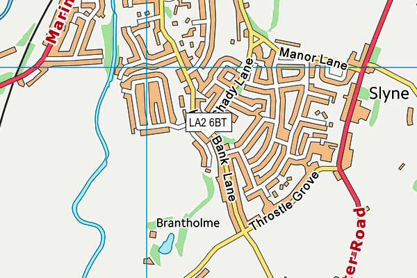 LA2 6BT map - OS VectorMap District (Ordnance Survey)