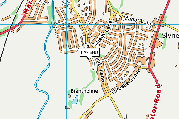 LA2 6BU map - OS VectorMap District (Ordnance Survey)