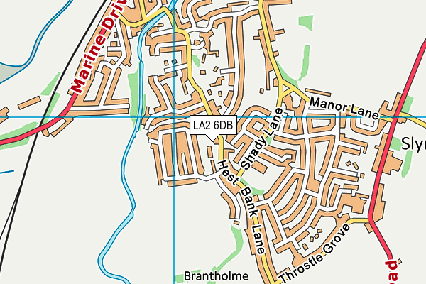 LA2 6DB map - OS VectorMap District (Ordnance Survey)