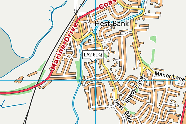 LA2 6DQ map - OS VectorMap District (Ordnance Survey)