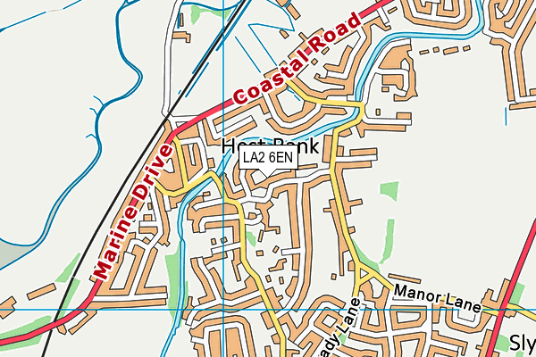 LA2 6EN map - OS VectorMap District (Ordnance Survey)