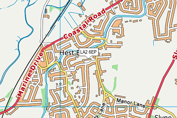 LA2 6EP map - OS VectorMap District (Ordnance Survey)