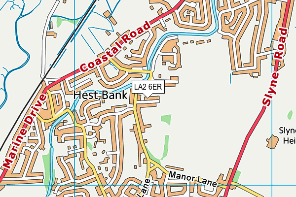 LA2 6ER map - OS VectorMap District (Ordnance Survey)