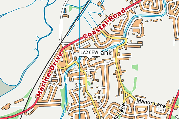 LA2 6EW map - OS VectorMap District (Ordnance Survey)