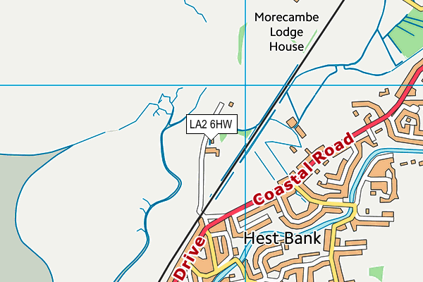LA2 6HW map - OS VectorMap District (Ordnance Survey)
