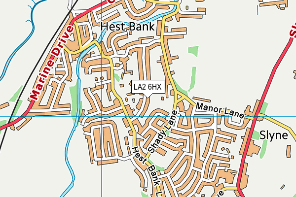 LA2 6HX map - OS VectorMap District (Ordnance Survey)