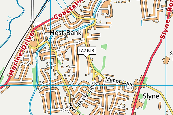 LA2 6JB map - OS VectorMap District (Ordnance Survey)