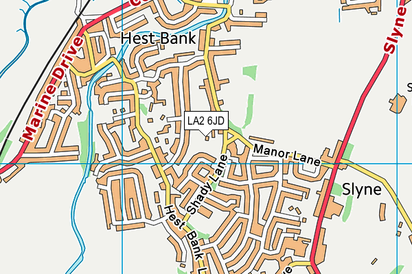 LA2 6JD map - OS VectorMap District (Ordnance Survey)