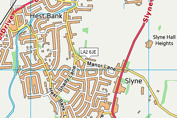 LA2 6JE map - OS VectorMap District (Ordnance Survey)