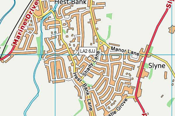 LA2 6JJ map - OS VectorMap District (Ordnance Survey)