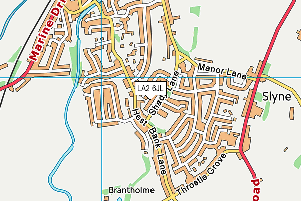 Slyne-with-Hest, St Luke's, Church of England Primary School map (LA2 6JL) - OS VectorMap District (Ordnance Survey)