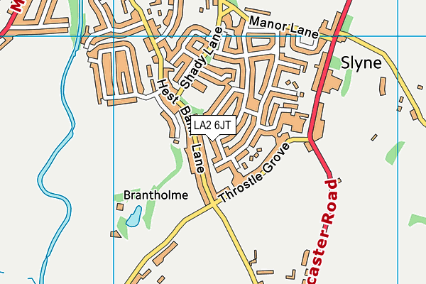LA2 6JT map - OS VectorMap District (Ordnance Survey)