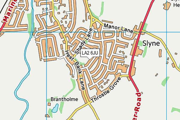 LA2 6JU map - OS VectorMap District (Ordnance Survey)