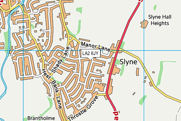 LA2 6JY map - OS VectorMap District (Ordnance Survey)