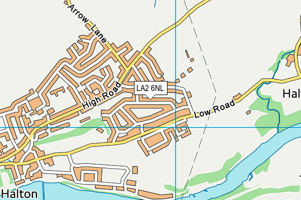 LA2 6NL map - OS VectorMap District (Ordnance Survey)