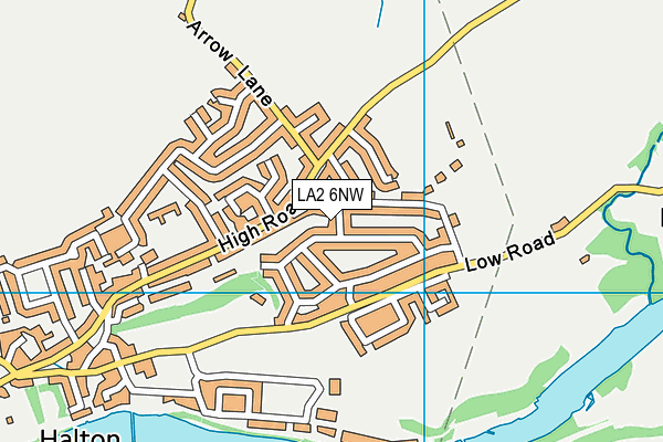 LA2 6NW map - OS VectorMap District (Ordnance Survey)