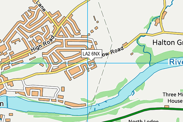LA2 6NX map - OS VectorMap District (Ordnance Survey)