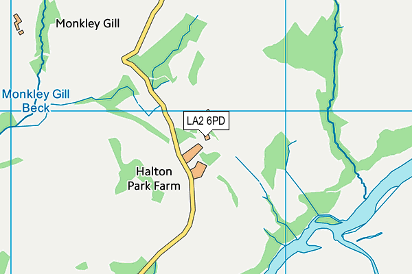 LA2 6PD map - OS VectorMap District (Ordnance Survey)