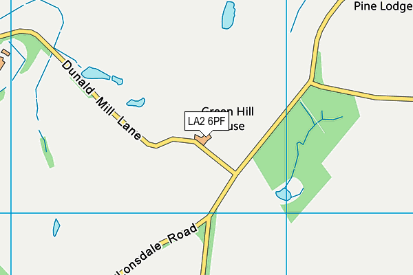 LA2 6PF map - OS VectorMap District (Ordnance Survey)