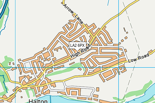 LA2 6PX map - OS VectorMap District (Ordnance Survey)