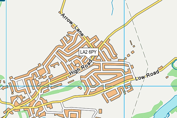 LA2 6PY map - OS VectorMap District (Ordnance Survey)