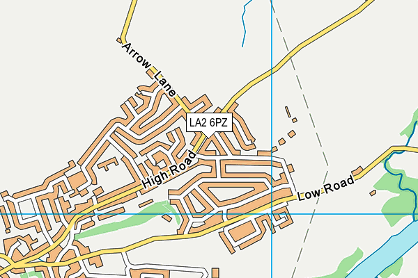 LA2 6PZ map - OS VectorMap District (Ordnance Survey)
