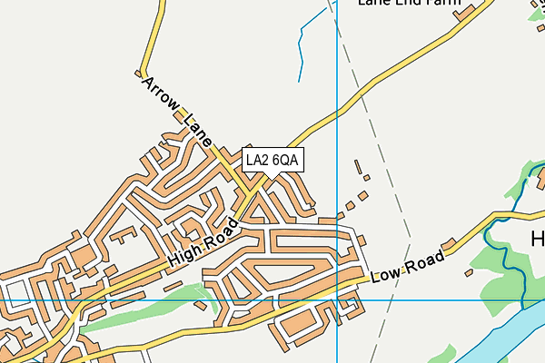 LA2 6QA map - OS VectorMap District (Ordnance Survey)