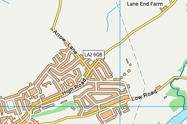 LA2 6QB map - OS VectorMap District (Ordnance Survey)