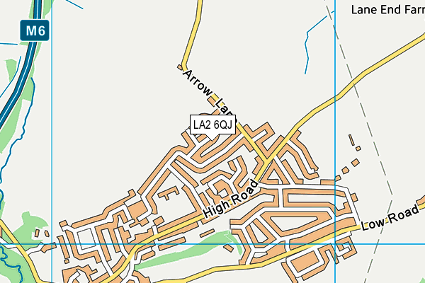 LA2 6QJ map - OS VectorMap District (Ordnance Survey)