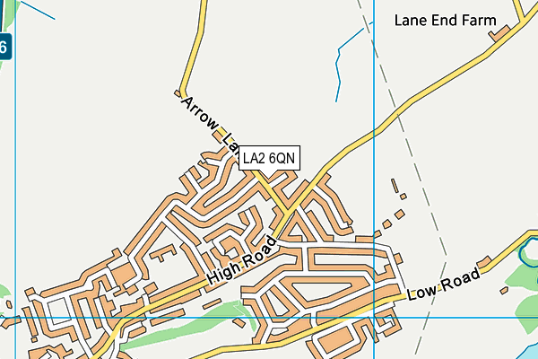 LA2 6QN map - OS VectorMap District (Ordnance Survey)
