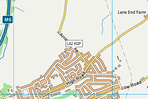 LA2 6QP map - OS VectorMap District (Ordnance Survey)