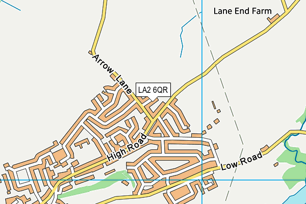 LA2 6QR map - OS VectorMap District (Ordnance Survey)