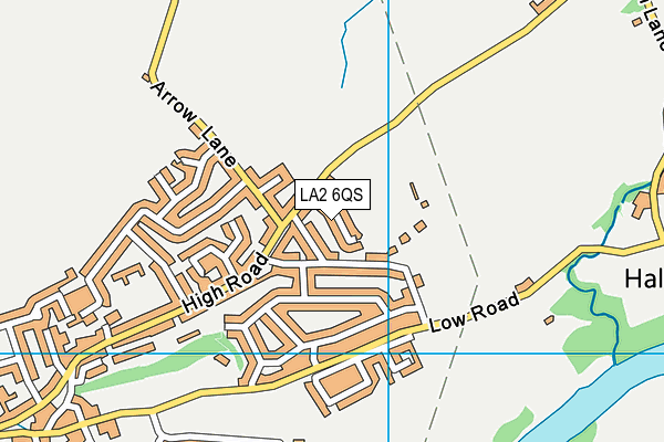 LA2 6QS map - OS VectorMap District (Ordnance Survey)