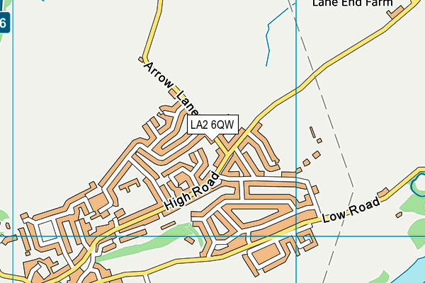 LA2 6QW map - OS VectorMap District (Ordnance Survey)