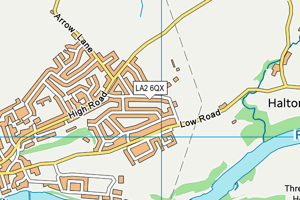 LA2 6QX map - OS VectorMap District (Ordnance Survey)
