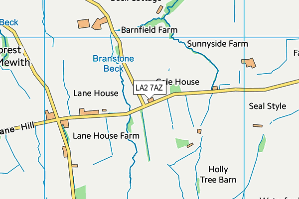 LA2 7AZ map - OS VectorMap District (Ordnance Survey)