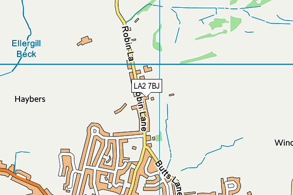 LA2 7BJ map - OS VectorMap District (Ordnance Survey)