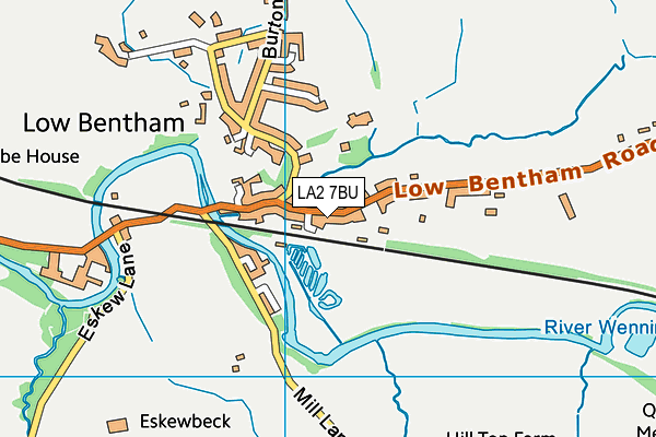 LA2 7BU map - OS VectorMap District (Ordnance Survey)