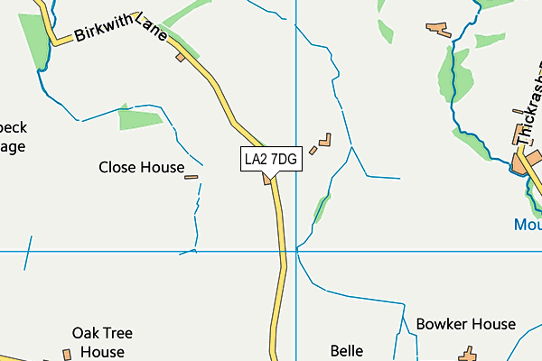LA2 7DG map - OS VectorMap District (Ordnance Survey)