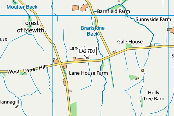 LA2 7DJ map - OS VectorMap District (Ordnance Survey)