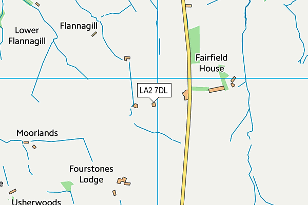 LA2 7DL map - OS VectorMap District (Ordnance Survey)