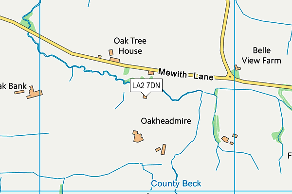 LA2 7DN map - OS VectorMap District (Ordnance Survey)