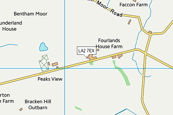 LA2 7EX map - OS VectorMap District (Ordnance Survey)