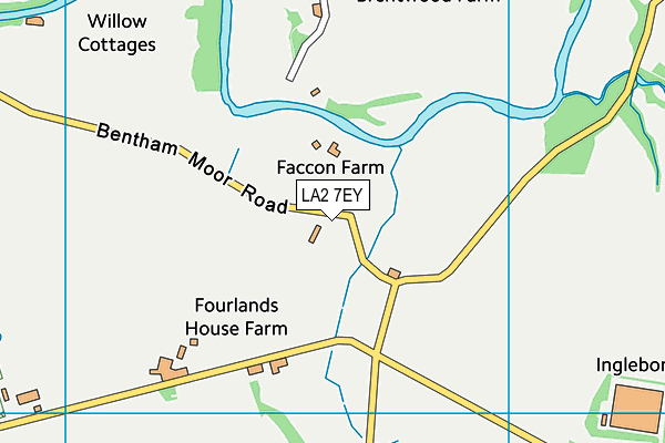 LA2 7EY map - OS VectorMap District (Ordnance Survey)