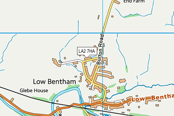 LA2 7HA map - OS VectorMap District (Ordnance Survey)