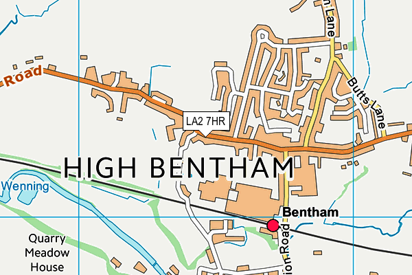 LA2 7HR map - OS VectorMap District (Ordnance Survey)