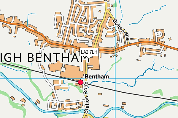 Bentham Town Hall map (LA2 7LH) - OS VectorMap District (Ordnance Survey)